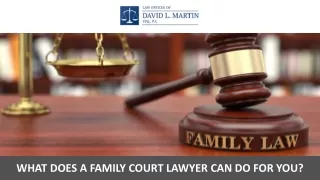What Does a Family Court Lawyer Can Do for You?