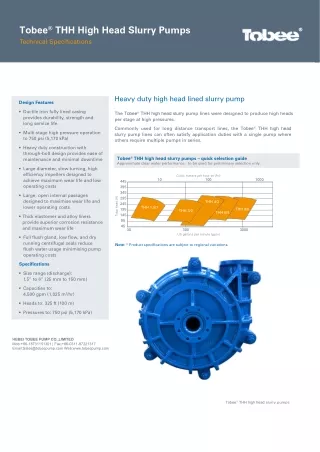 Tobee THH High Head Slurry Pumps