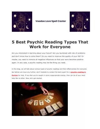 5 Best Psychic Reading Types That Work for Everyone