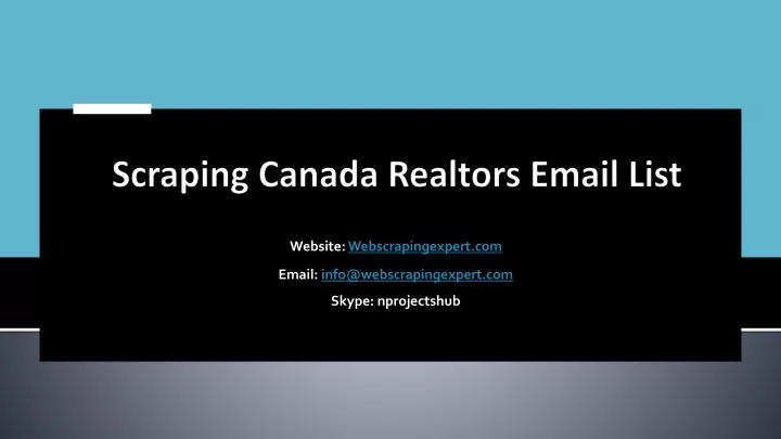 scraping canada realtors email list