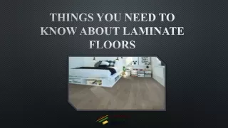 Things You Need To Know About Laminate Floors