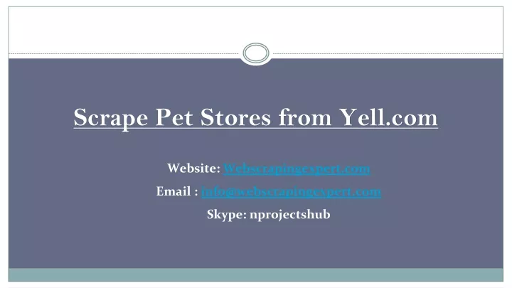 scrape pet stores from yell com