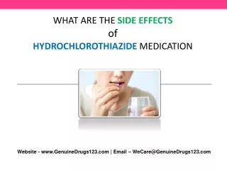 what are the side effects of hydrochlorothiazide
