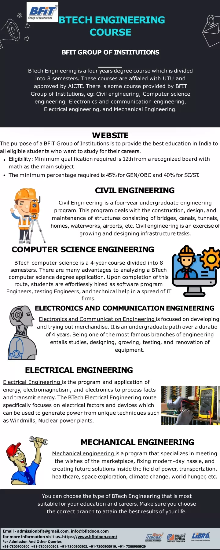 btech engineering course bfit group