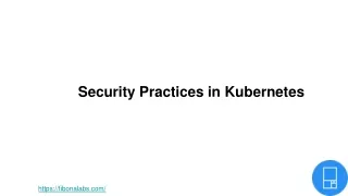 security practices in kubernetes