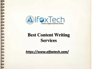 Best Content Writing Services | alfoxtech.com