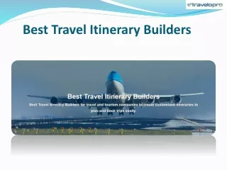 best travel itinerary builders