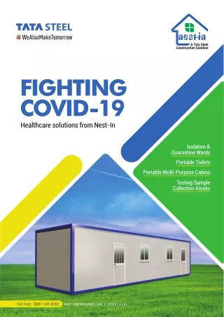 Covid Offerings - Isolation Rooms & Quarantine Cabins - Tata Steel Nest-In