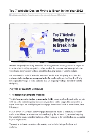 top 7 website design myths to break in the year