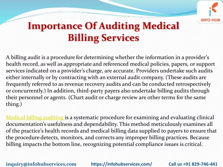 importance of auditing medical billing services