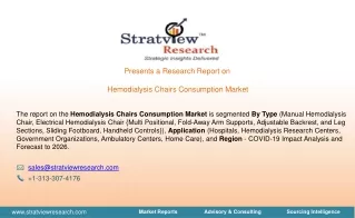 presents a research report on hemodialysis chairs