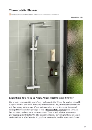 thermostatic shower