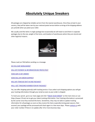 absolutely unique sneakers