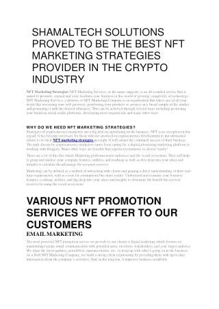 NFT Marketing Strategies and promotions blog