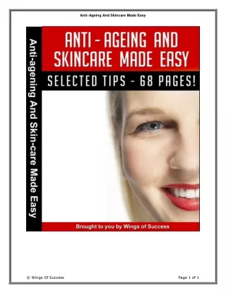 Anti-Ageing and Skincare Made Easy