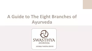 a guide to the eight branches of ayurveda