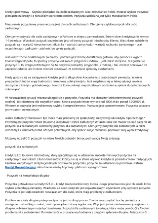 5 kluczowych elementów w temacieKredyt Konsolidacyjny