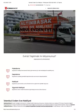 İstanbul Evden Eve Nakliyat - Profesyonel 0532 632 0045 - Ev Taşıma