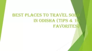 Best Places to Travel Solo in odisha