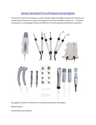 zemits verstand pro full feature facial system