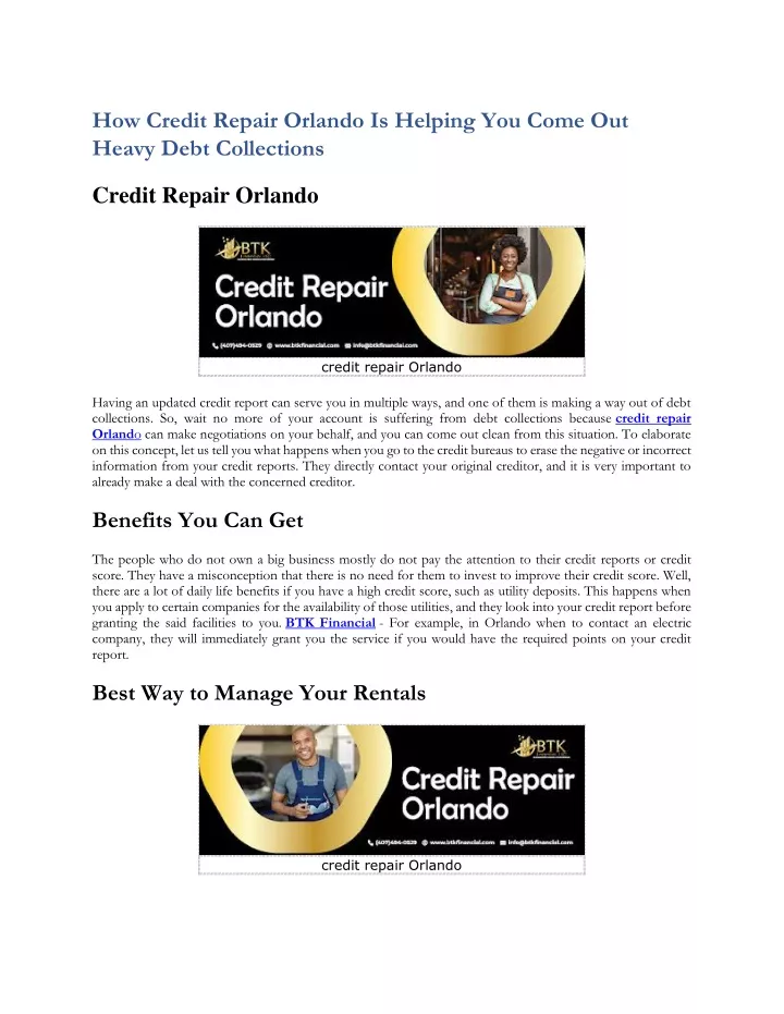 how credit repair orlando is helping you come