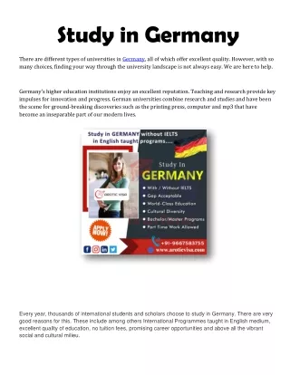 Study in Germany