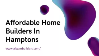 affo rdable home builders in hamptons