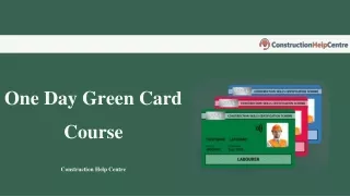 Apply for One Day Green Card Course