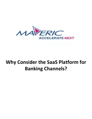 why consider the saas platform for banking