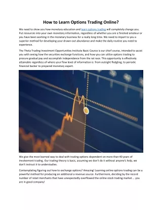Learn Options Trading - Online Stock Trading Academy