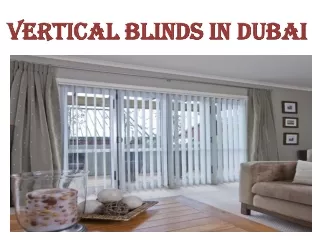 vertical blinds in dubai