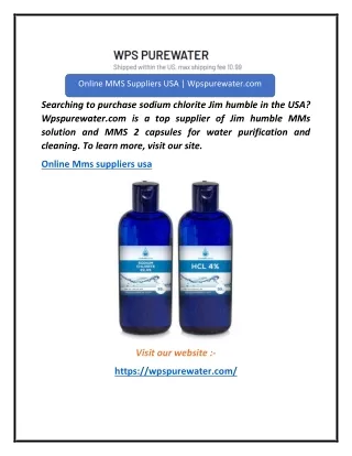 Online MMS Suppliers USA  Wpspurewater.com
