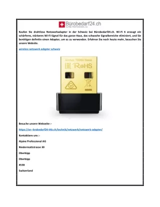 wireless netzwerk adapter schweiz  Bürobedarf24.ch