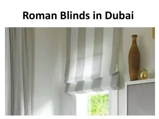 roman blinds in dubai