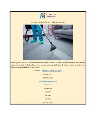 Edmonton Janitorial Service