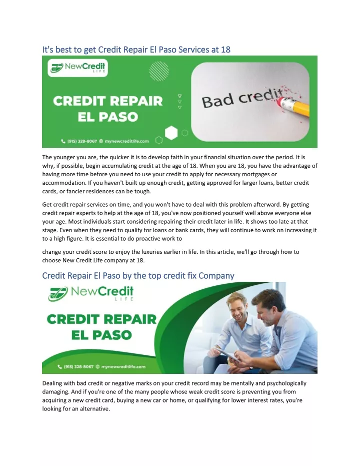 it s best to get credit repair e it s best