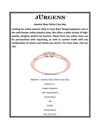 Jewelry Shop Online Coos Bay  Designmyjewelry.com-converted