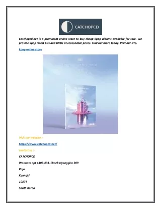 Kpop Online Store  Catchopcd.net