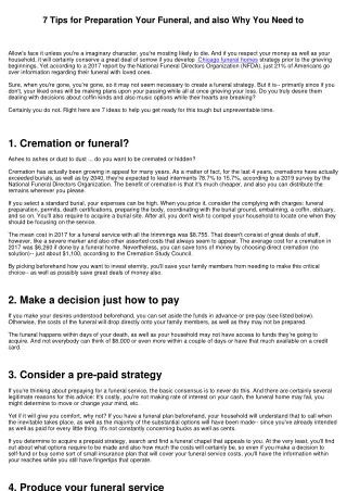 7 Tips for Planning Your Funeral service, as well as Why You Must