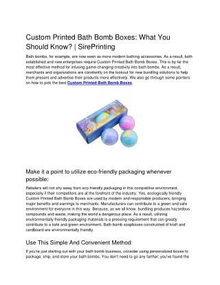 Custom Printed Bath Bomb Boxes What You Should Know SirePrinting