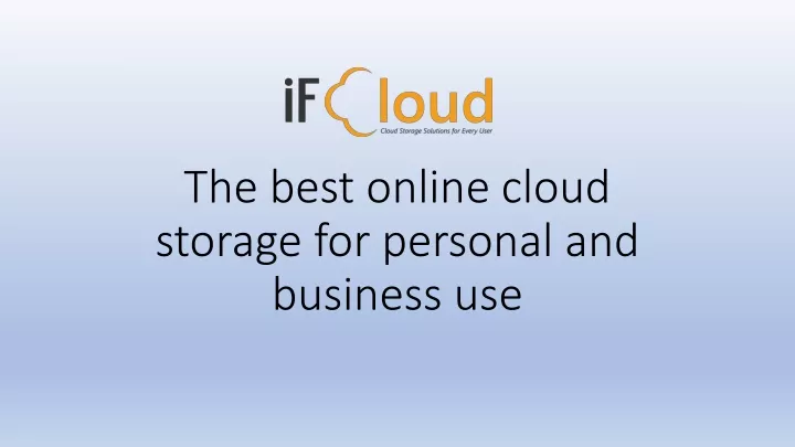 the best online cloud storage for personal