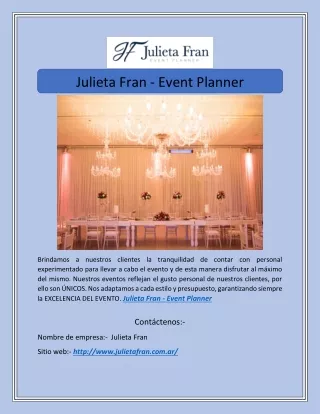 julieta fran event planner