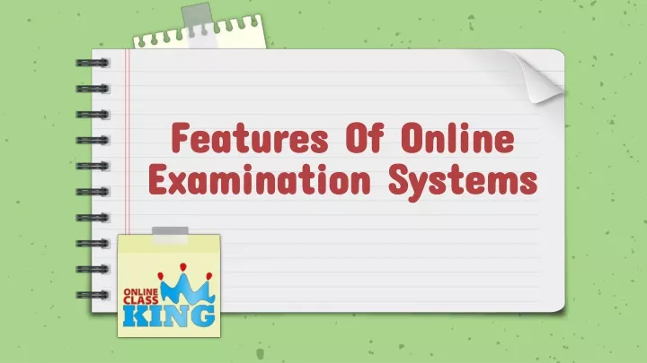 features of online examination systems