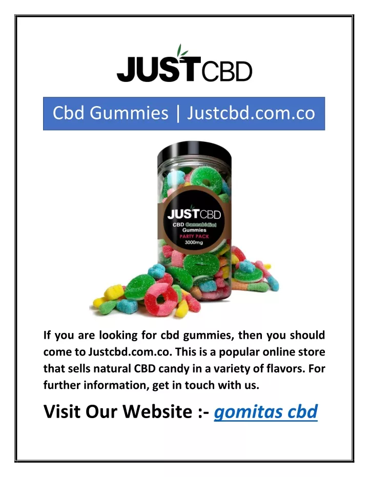 cbd gummies justcbd com co