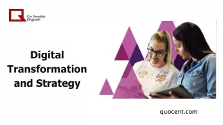 Digital Transformation and Strategy