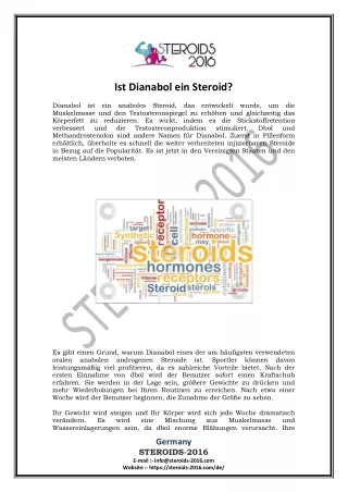 Ist Dianabol ein Steroid?