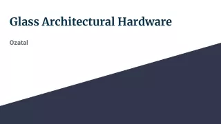 glass architectural hardware