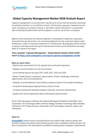 global capacity management market