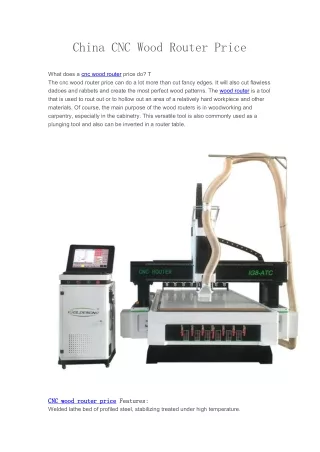 china cnc wood router price