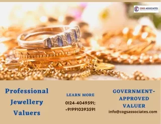 Government- Approved Jewellery Valuation Service|Call on 0124-4049591